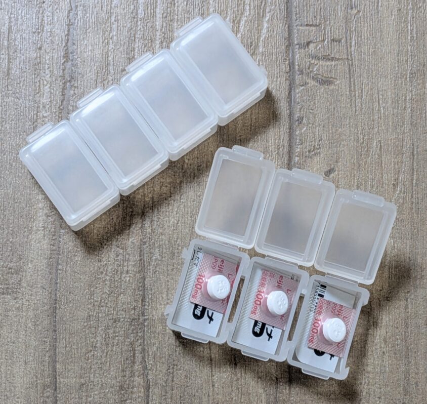 愛用中の無印良品「つなげて使えるピルケース」